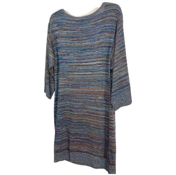 Sharagano long sleeve multicolored knit dress size 12 - Picture 2 of 5
